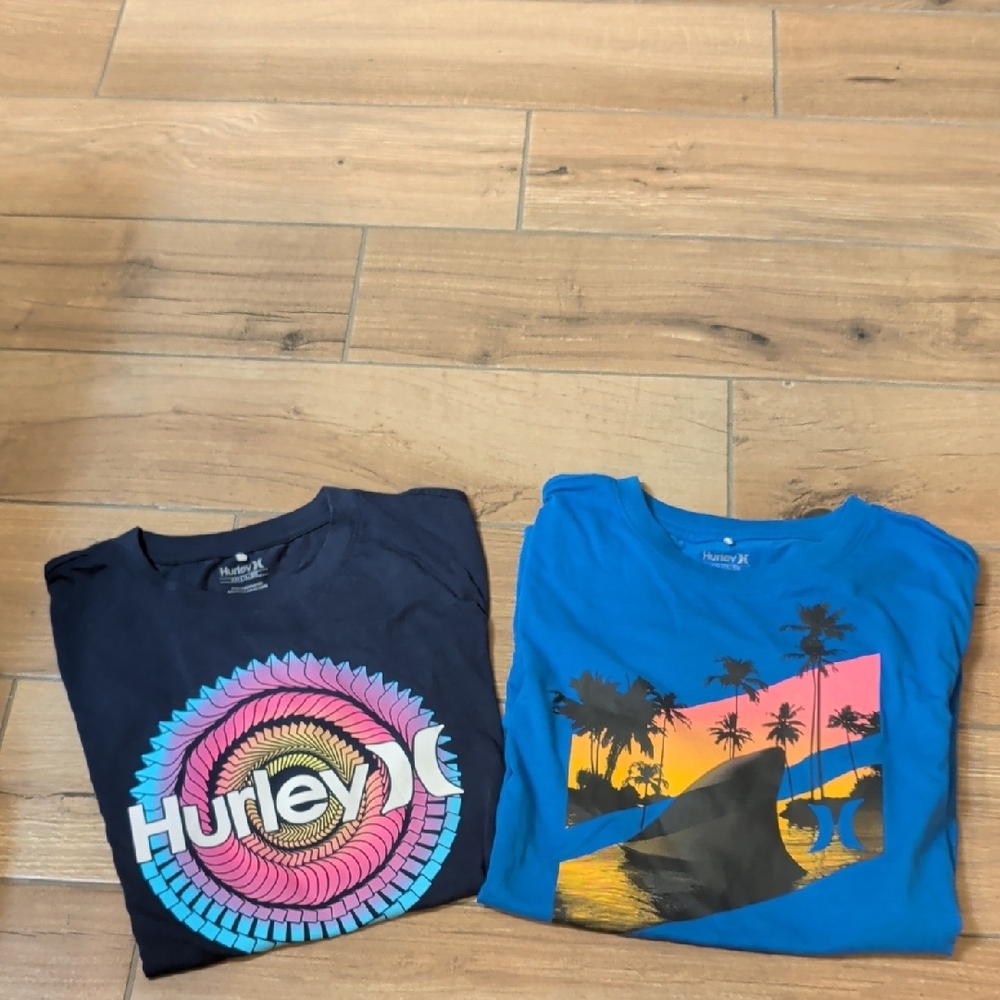 Lot of 2 Hurley Dark Blue T-Shirts